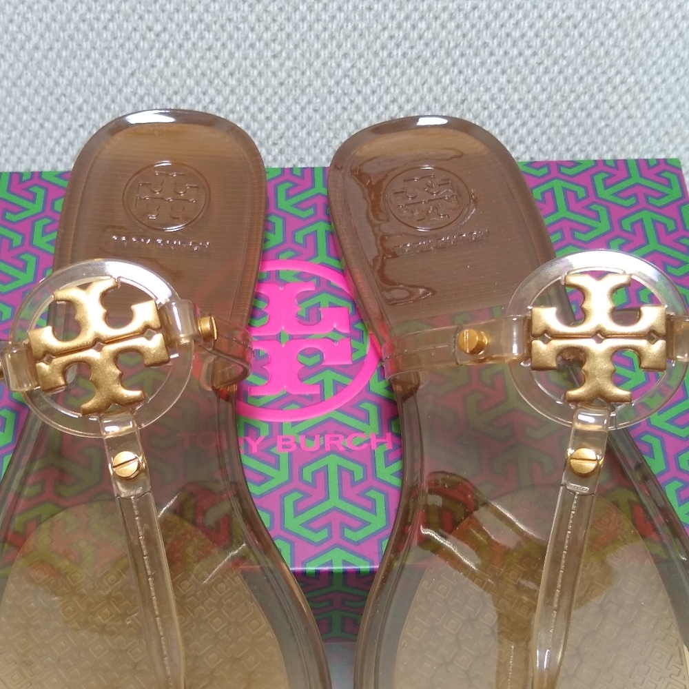 Tory Burch Mini Miller Flat Thong Brown Size 7 - Picture 3 of 7